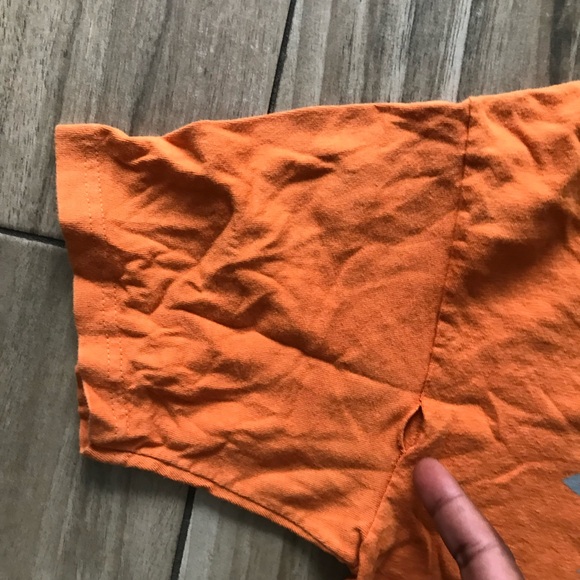 STUSSY TEE SHIRT SHORT SLEEVE ORANGE VINTAGE RARE - Picture 2 of 4